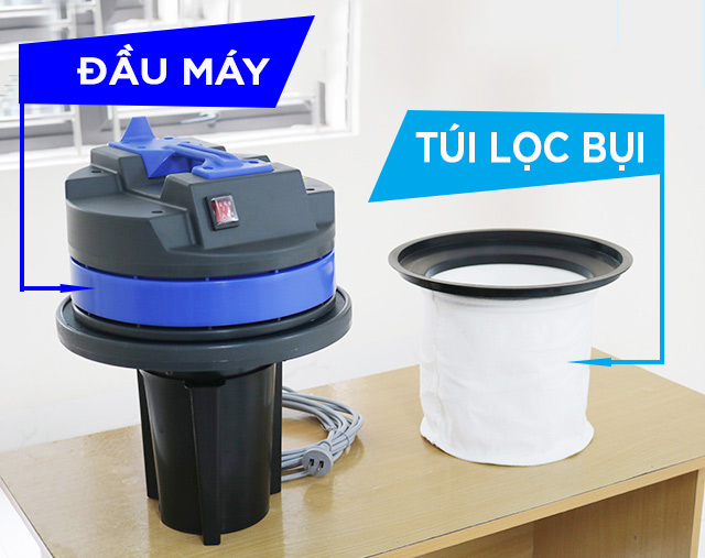 Thiết kế đầu máy và túi lọc bụi của Palada PD40A